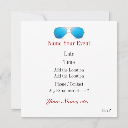 Invitation de Grillin et Chillin (Dos)