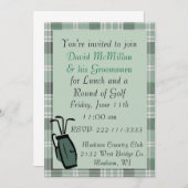 Invitation de Groom's Golf Party (Devant / Derrière)