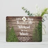 Invitation de groupe mixte Woodsy Bachelor/Bachelo (Debout devant)