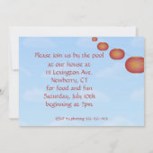 Invitation de groupe sur mesure pour les lampions (Dos)