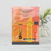 Invitation de grue de construction (Debout devant)