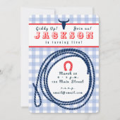 Invitation de guingan de cowboy (Devant)