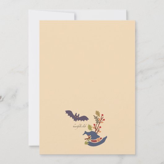 Invitation de guirlande de Halloween (Dos)