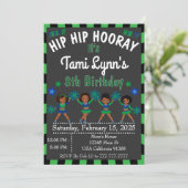 Invitation de gymnastique de meneuse de claque afr (Debout devant)