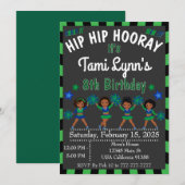 Invitation de gymnastique de meneuse de claque afr (Devant / Derrière)