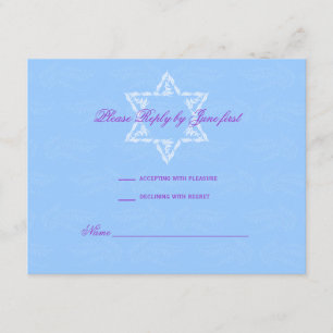 Invitation de Hailey Bat mitzvah avec Damask RSVP