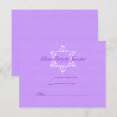 Invitation de Hailey Bat mitzvah avec Damask RSVP (Devant / Derrière)