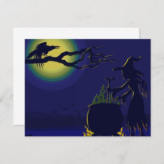 Invitation de Halloween (Devant / Derrière)