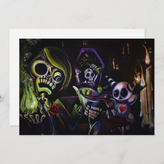 Invitation de Halloween (Devant / Derrière)