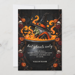 Invitation de Halloween Chaudron de Sorcière Fanta