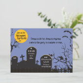 Invitation de Halloween de cimetière (Debout devant)