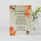 Invitation de Halloween de toile d'araignée (Debout devant)