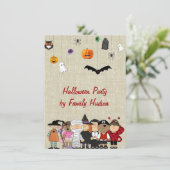 INVITATION DE HALLOWEEN D'ENFANTS (Debout devant)
