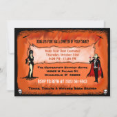 Invitation de Halloween - partie de costume de (Dos)