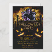 Invitation de Halloween Party Dracula (Devant)