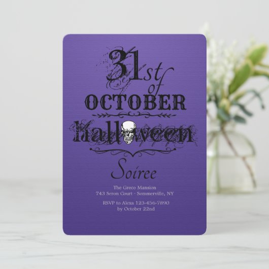 Invitation de Halloween Soiree (Debout devant)