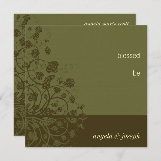 Invitation de Handfasting (Devant / Derrière)