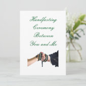 Invitation de Handfasting verte (Debout devant)