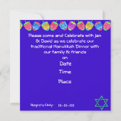 Invitation de Hanoukka Menorah (Dos)