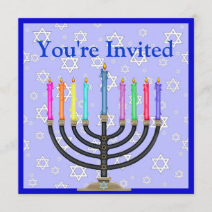 Invitation de Hanoukka Menorah