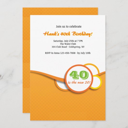 Invitation de Happy Circles (Devant / Derrière)