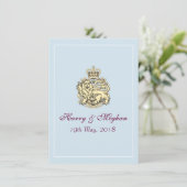 Invitation de Harry Meghan Royal Mariage Posh (ble (Debout devant)