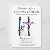 Invitation de héros du Jour du Mémorial (Devant)