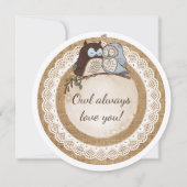 Invitation De hibou amour toujours vous mariage décontracté (Devant)