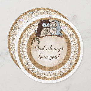 Invitation De hibou amour toujours vous mariage décontracté