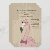 Invitation de hippie de Flamant rose (Devant / Derrière)