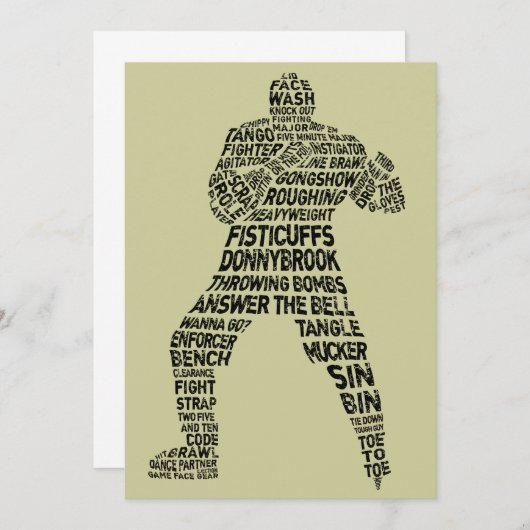 Invitation de Hockey Enforcer (Devant / Derrière)