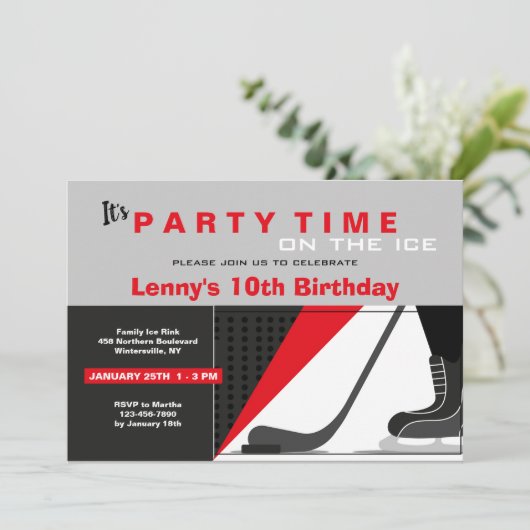 invitation de Hockey-thème (Debout devant)