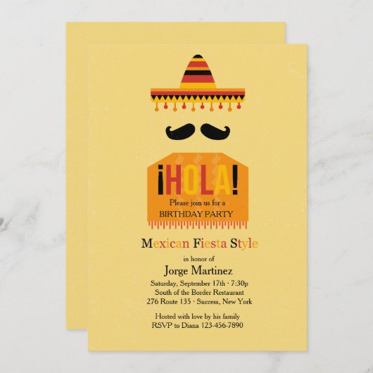 Invitation de Hola (Devant / Derrière)