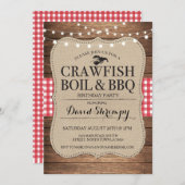 Invitation de homard de fête d'anniversaire de la  (Devant / Derrière)