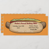 Invitation de hot dog (Devant / Derrière)