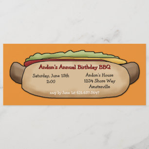Invitation de hot dog