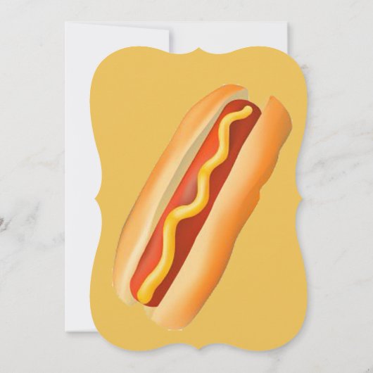 Invitation de Hot Dog Party (Dos)