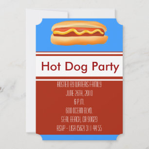 Invitation de Hot Dog Party