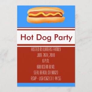 Invitation de Hot Dog Party