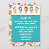 Invitation de Hula Girls (Devant / Derrière)