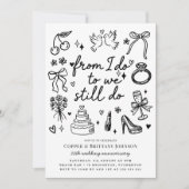 Invitation De I Do à We Do Toujours Do Mariage Anniversaire P (Devant)
