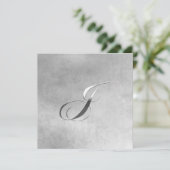 Invitation de J Elegant Monogramme (Debout devant)