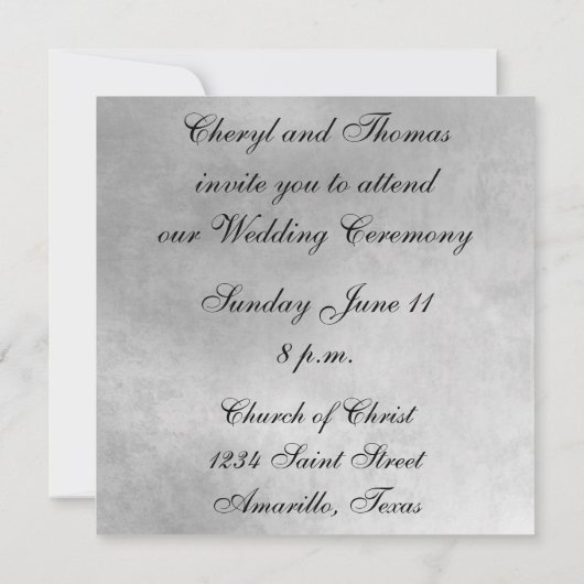 Invitation de J Elegant Monogramme (Dos)