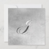 Invitation de J Elegant Monogramme (Devant)