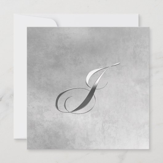 Invitation de J Elegant Monogramme (Devant)