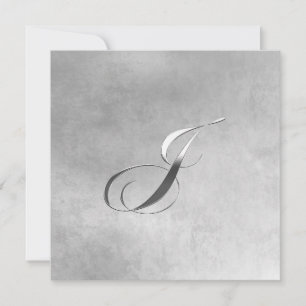 Invitation de J Elegant Monogramme