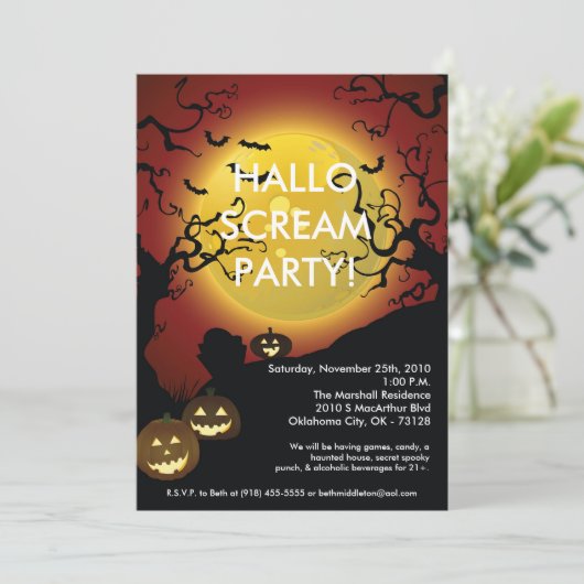 invitation de Jack-o'-lantern Halloween du (Debout devant)