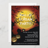 invitation de Jack-o'-lantern Halloween du (Devant / Derrière)