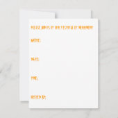 Invitation de Jack O'Lantern Party (Dos)