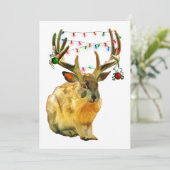 Invitation de Jackalope décorée pour Noël (Debout devant)